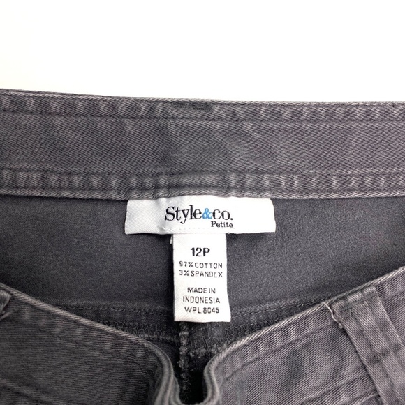 Style & Co. Bootcut Women's size 12P Gray Chino Pants - Picture 3 of 3